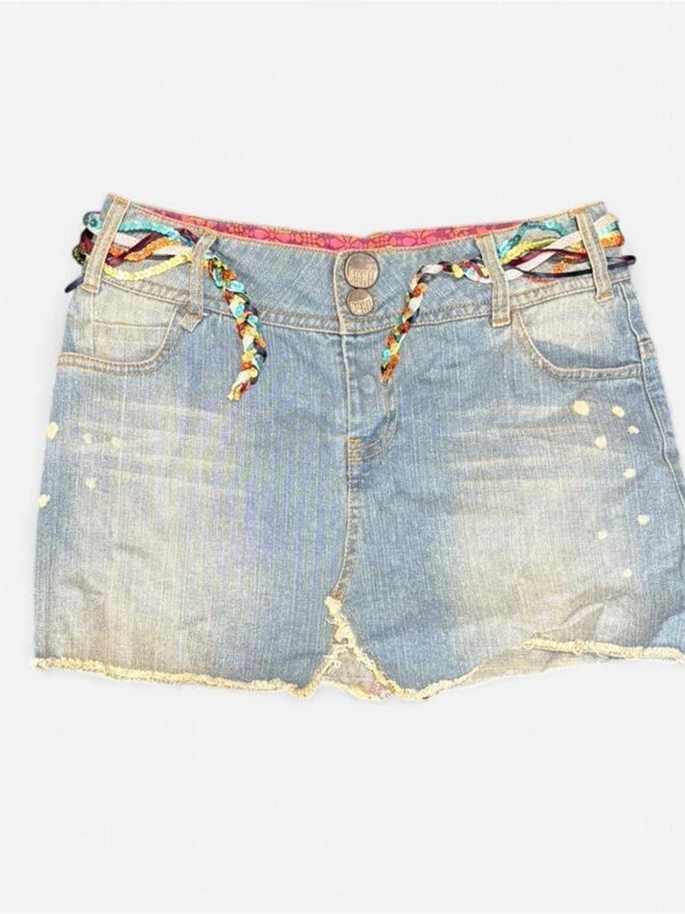 Women’s Desigual Denim Mini Skirt with Braided Accent